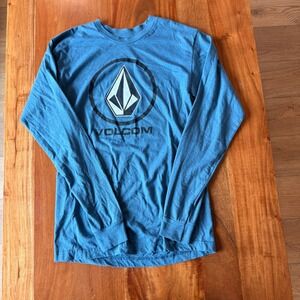 Volcom Men's Classic Volcom Graphic Blue Long Sleeve T-shirt Size‎ M